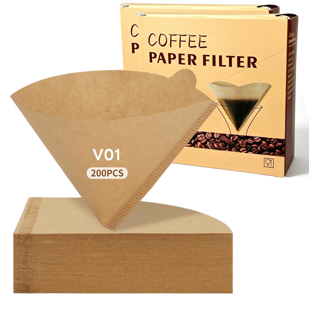 Coffee Tea Paper Cups - فلاتر قهوة مخروطية الشكل، 200 قطعة