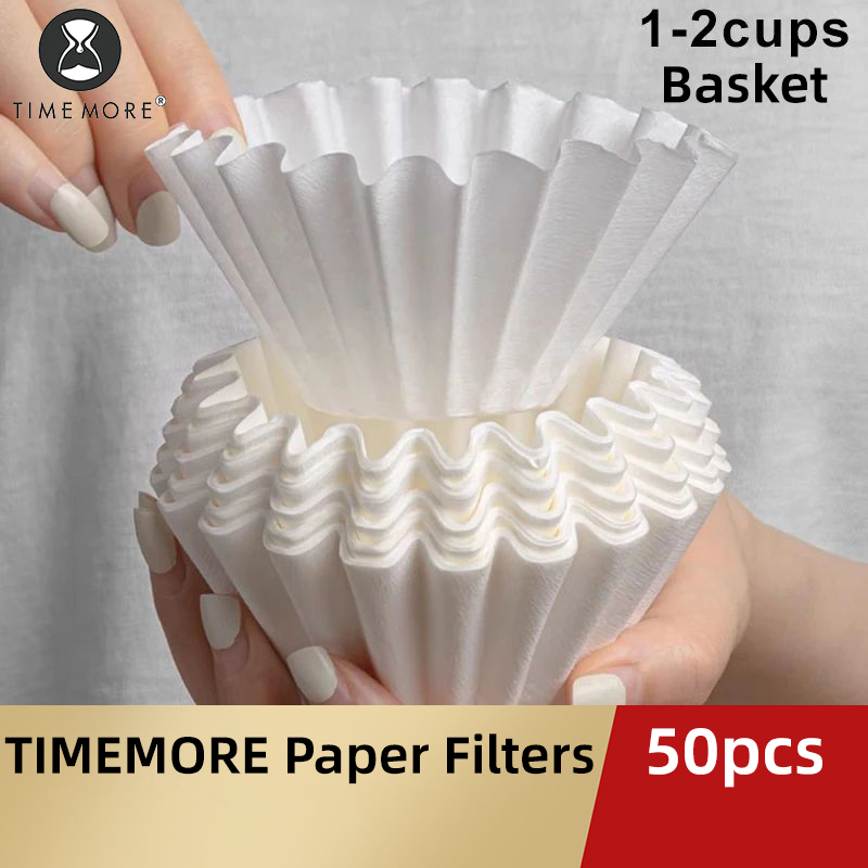 Coffee Tea Paper Cups - TIMEMORE 1-2 كوب سلة فلتر ورق