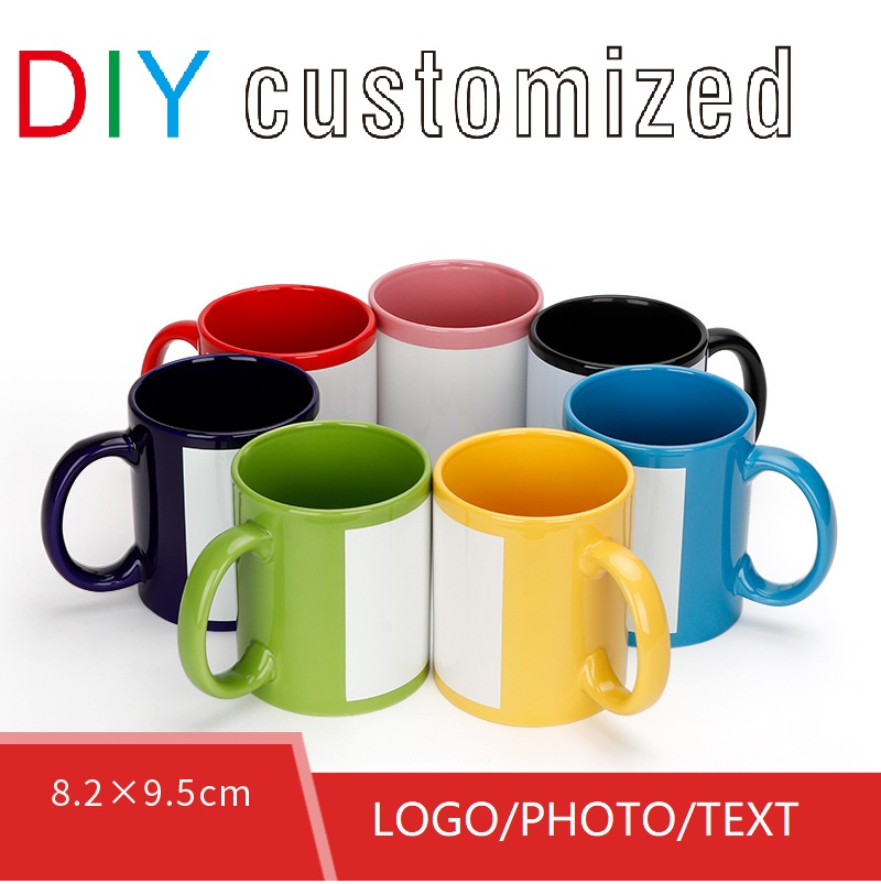 Coffee Tea Logo - كوب أسود بشعار DIY كوب سيراميك