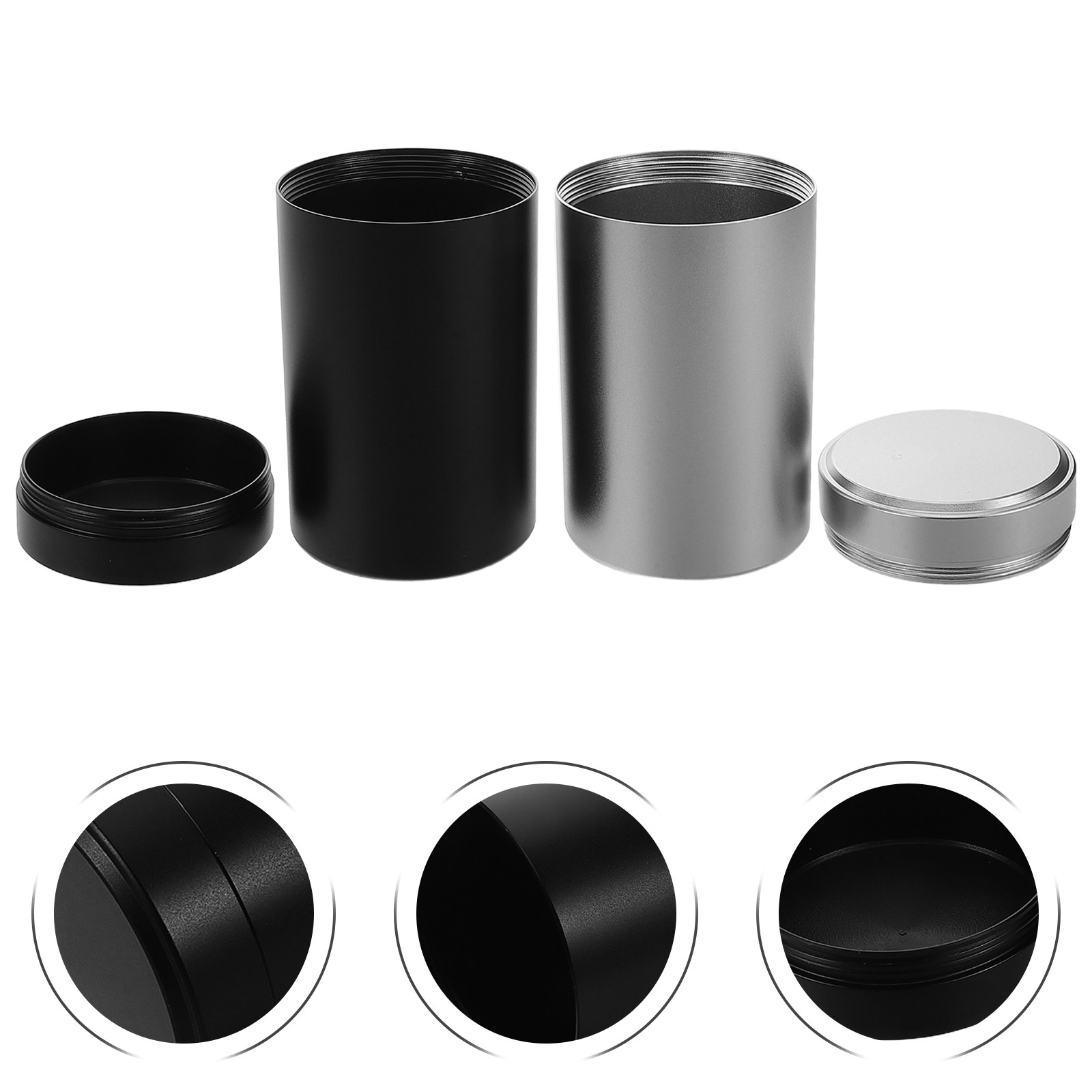Coffee Tea Containers - مجموعة من 2 عبوات معدنية من