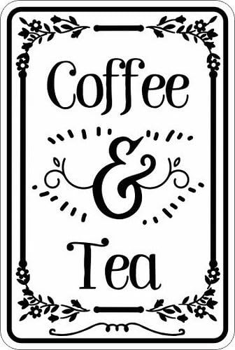Coffee Tea Joke - لافتة معدنية من الألومنيوم بتصميم مضحك