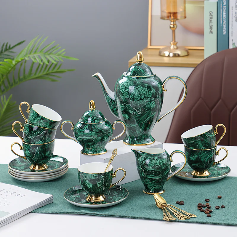 Coffee Tea Green - العظام الصين إبريق الشاي درينكوير الأخضر