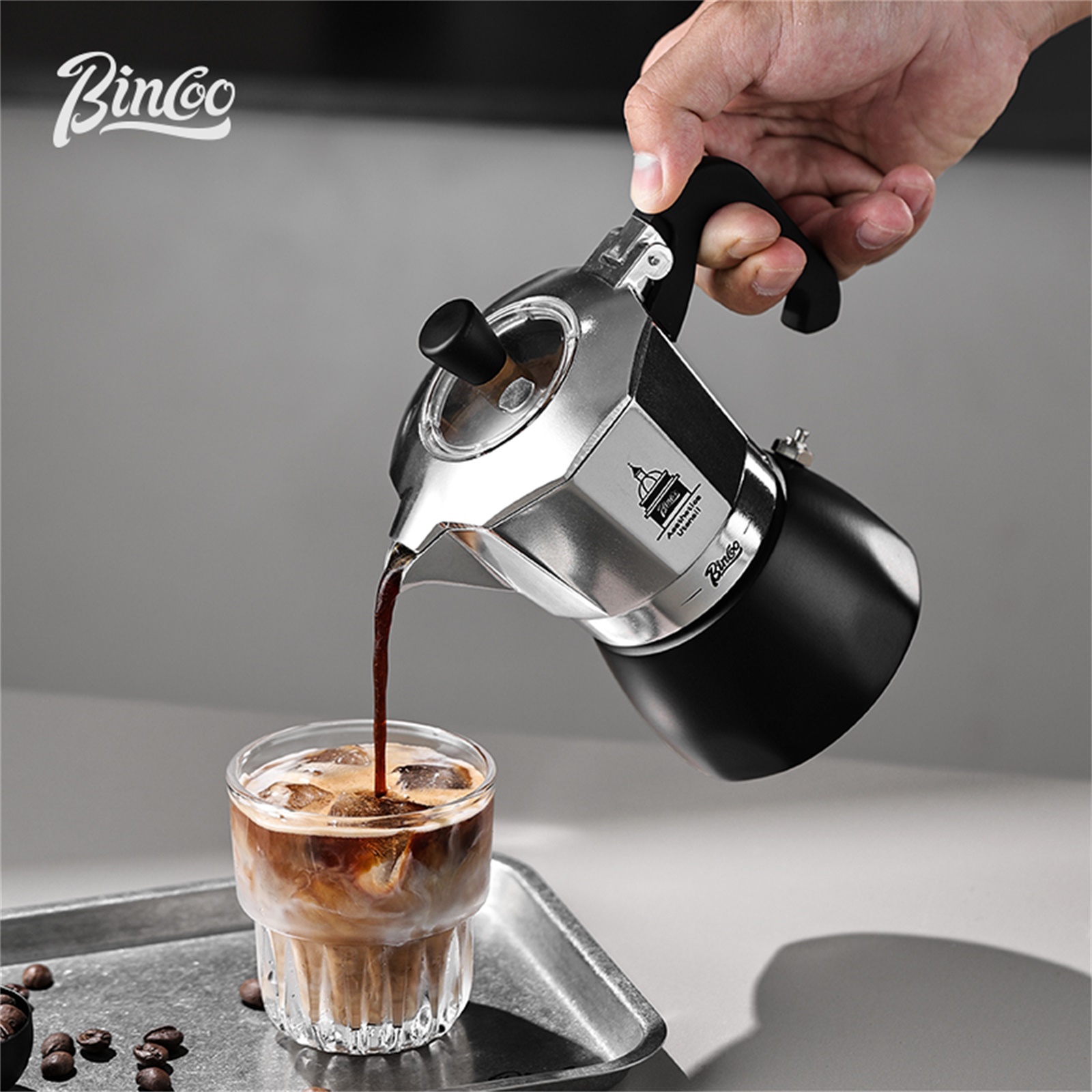 Coffee Tea Espresso - وعاء موكا ذو صمام مزدوج من