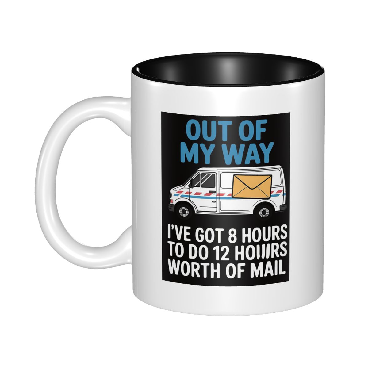 Coffee Tea Joke - كوب سيراميك بتصميم شاحنة توصيل، هدية