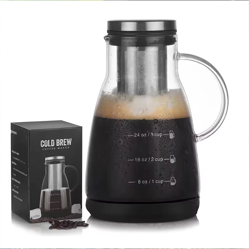 Coffee Tea Espresso - وعاء زجاجي لتحضير الإسبريسو والقهوة الباردة