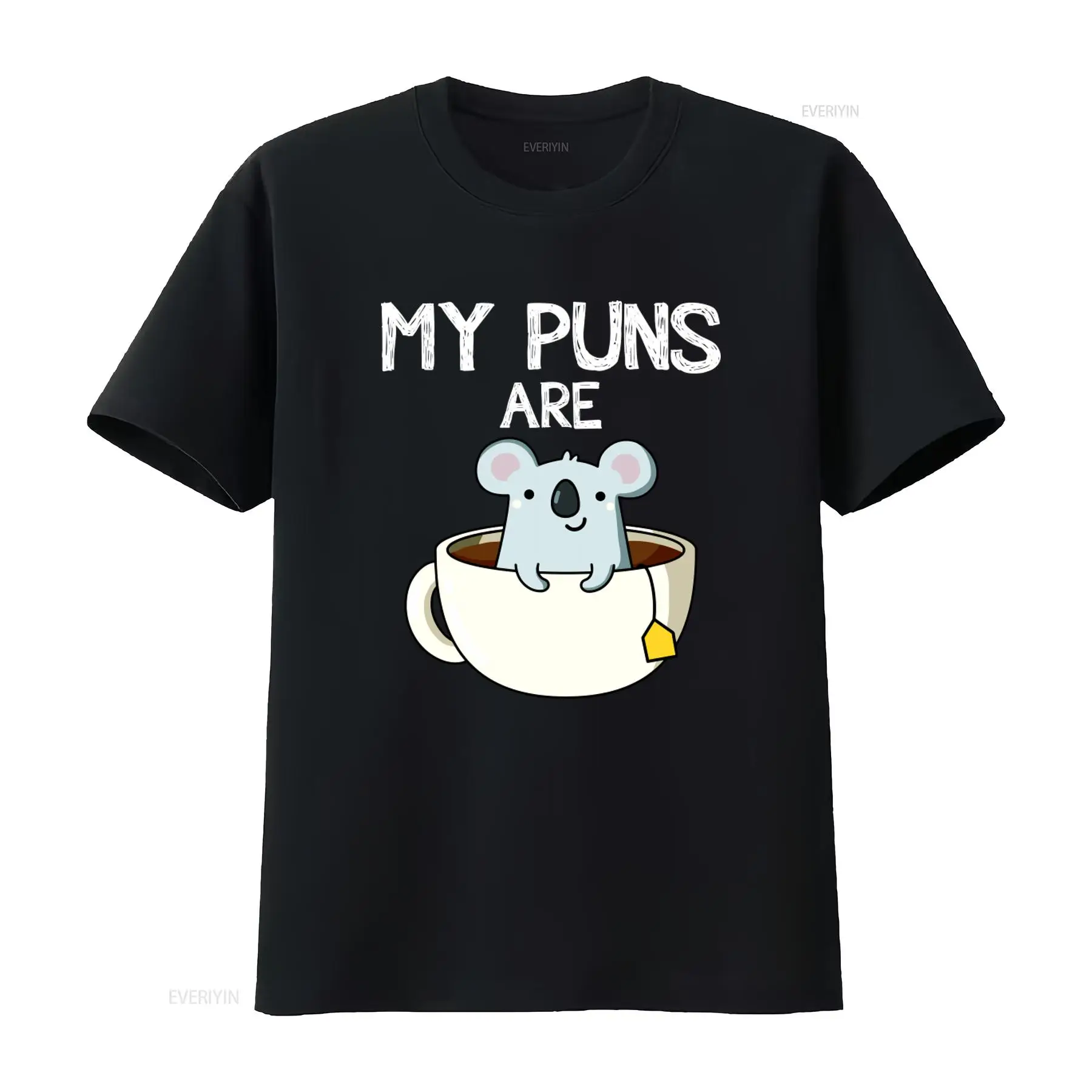 Coffee Tea Joke - تي شيرت بتصميم مطبوع بجودة عالية