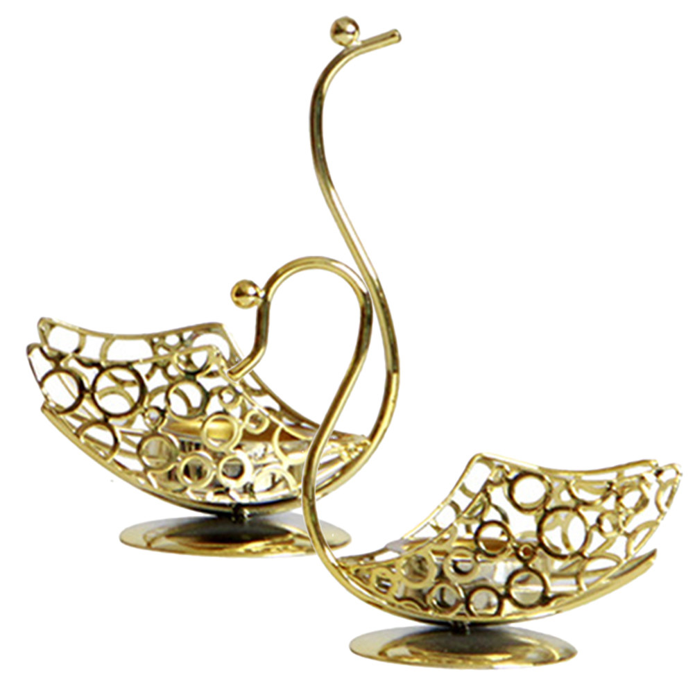 Coffee Tea Library - زوج من تماثيل البجع الحديدية للديكور