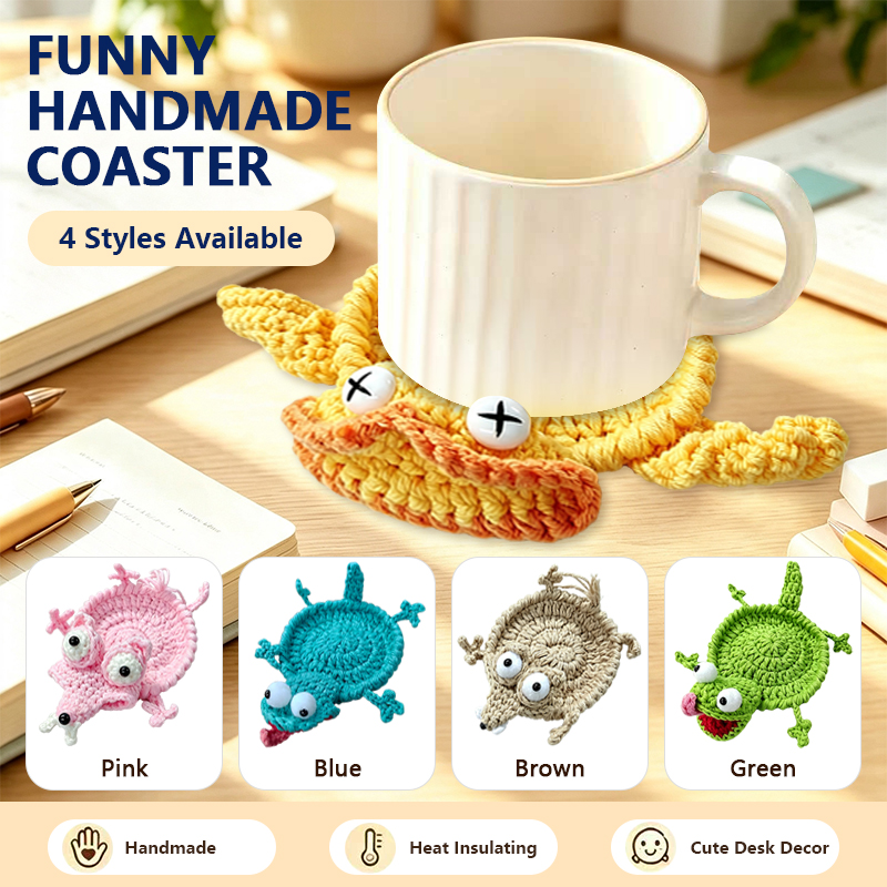 حامل أكواب حيوانات كروشيه لطيف - مراجعة Coffee Tea Station وسعره