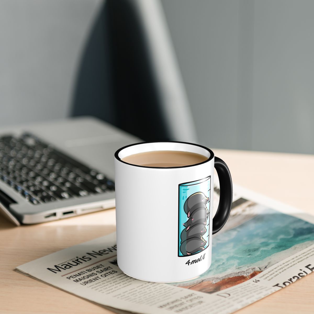 كوب سيراميك مضحك بتصميم 4 مولي - مراجعة Coffee Tea Joke وسعره