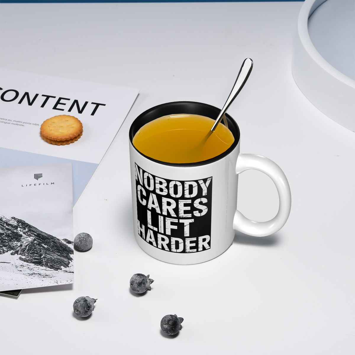 كوب سيراميك مضحك بتصميم رفع ال - مراجعة Coffee Tea Joke وسعره