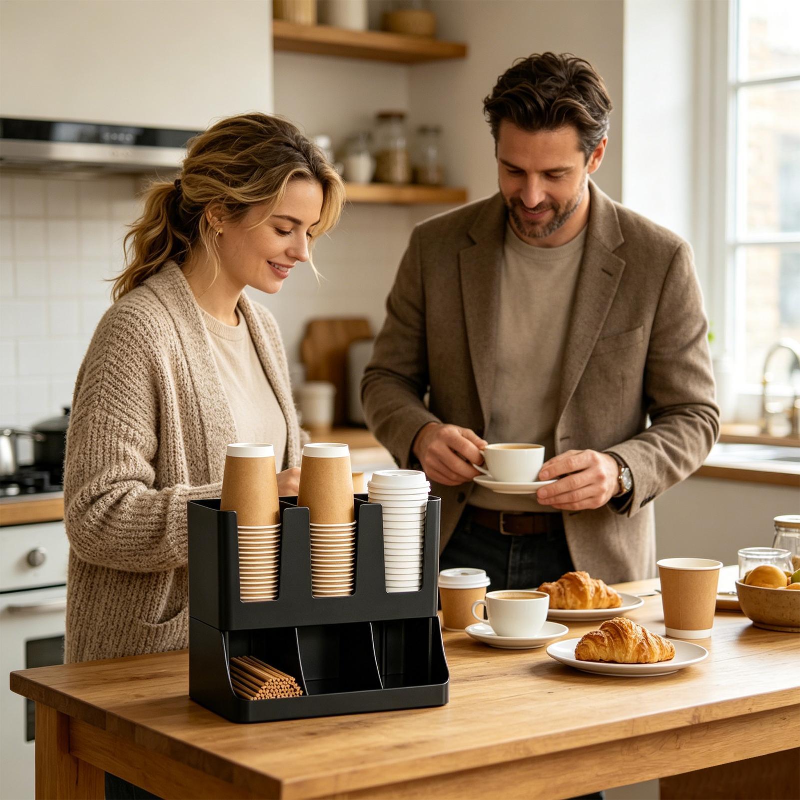 محطة قهوة بـ 6 أقسام، حامل يثب - مراجعة Tea Coffee Set Up وسعره