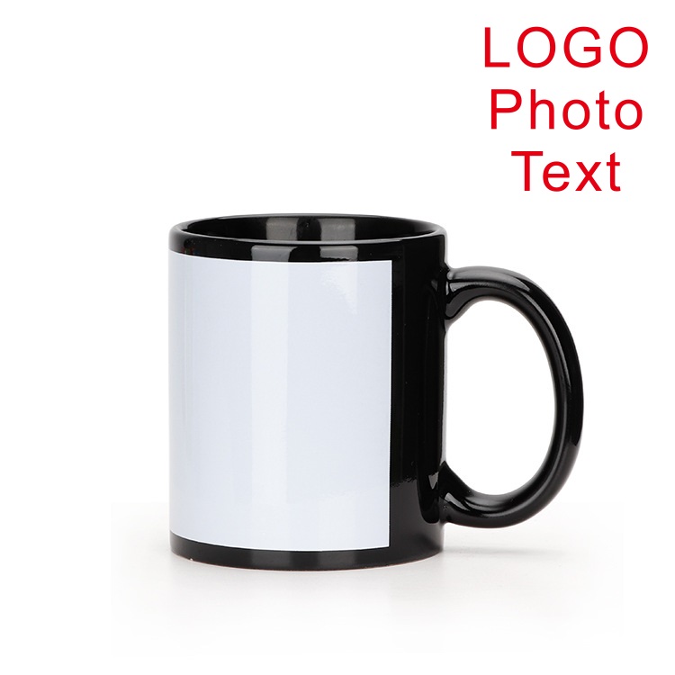 كوب أسود بشعار DIY كوب سيراميك - مراجعة Coffee Tea Logo وسعره