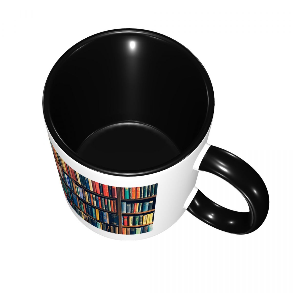 كوب قهوة سيراميك مضحك بتصميم ك - مراجعة Coffee Tea Library وسعره