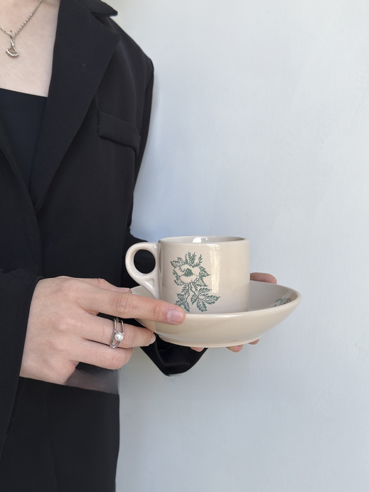 كوب قهوة سيراميك بتصميم أوراق  - مراجعة Coffee Tea Green وسعره