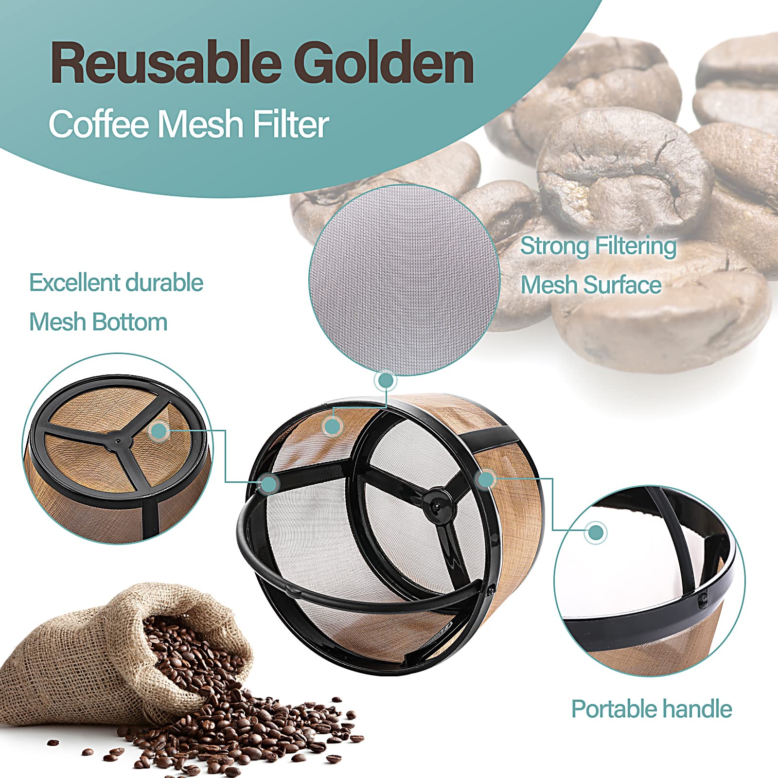 2 قطعة سلة فلتر القهوة شبكة من - مراجعة Coffee Tea Containers وسعره
