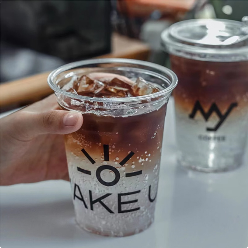 كوب بلاستك شعار مخصص Y على شكل - مراجعة Coffee Tea Logo وسعره