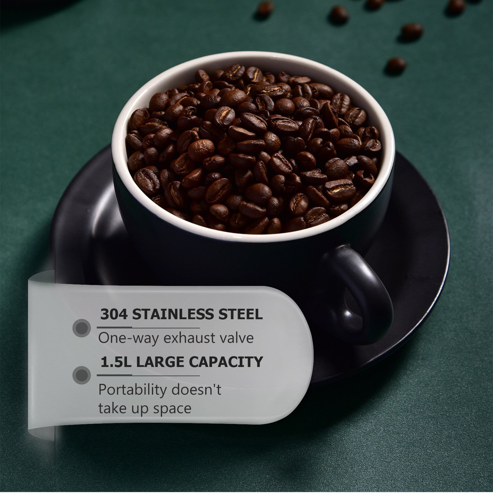 وعاء تخزين حبوب القهوة من الفو - مراجعة Coffee Tea Containers وسعره