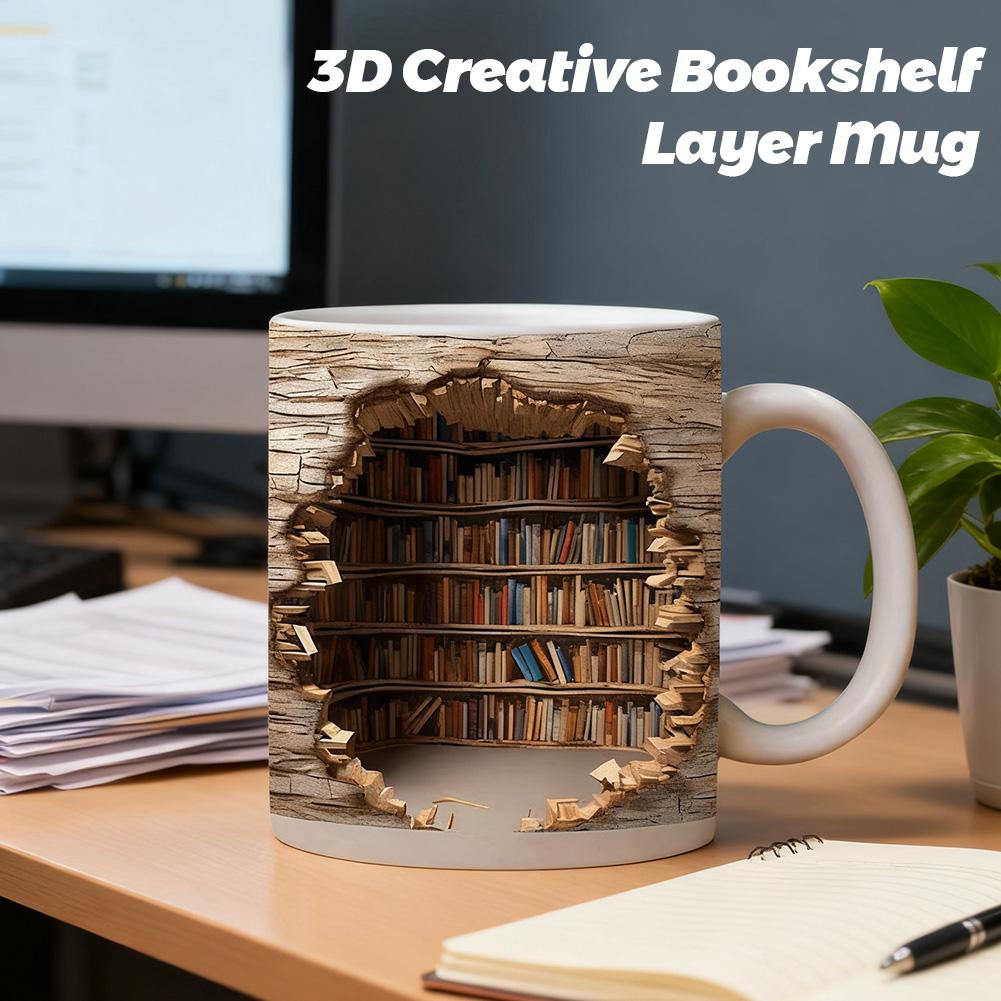 أكواب قهوة بتصميم ثلاثي الأبعا - مراجعة Coffee Tea Library وسعره