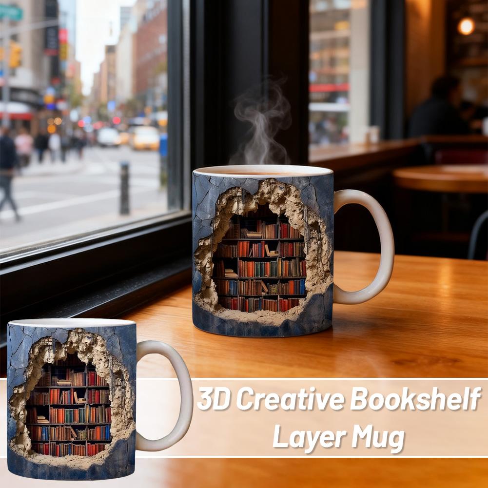 أكواب قهوة بتصميم ثلاثي الأبعا - مراجعة Coffee Tea Library وسعره