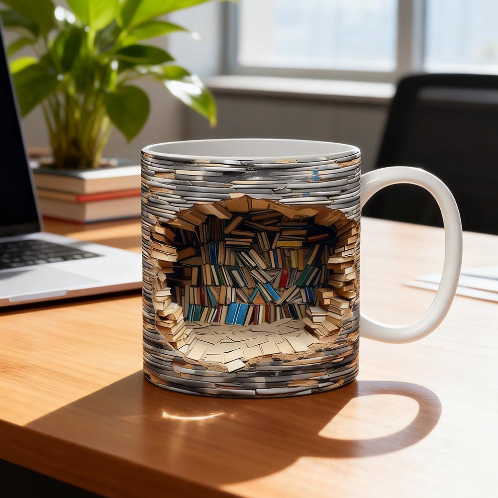 أكواب قهوة بتصميم ثلاثي الأبعا - مراجعة Coffee Tea Library وسعره