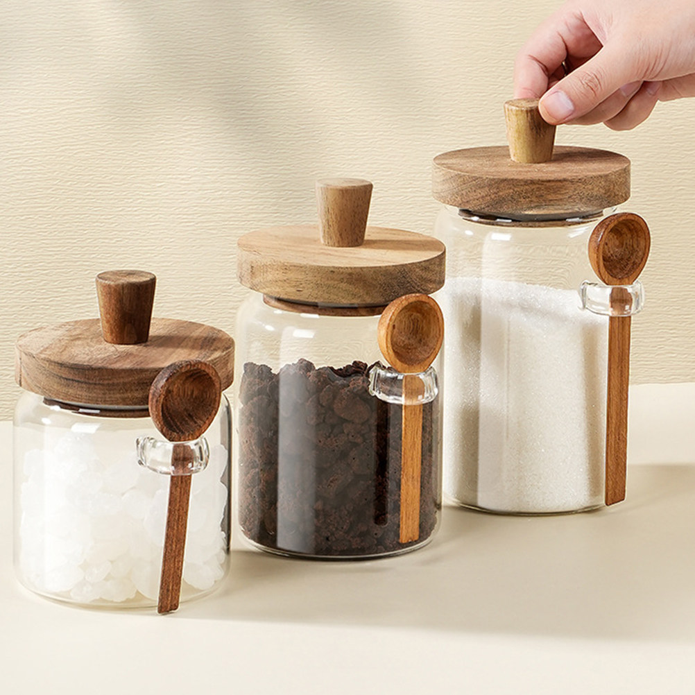 وعاء تخزين طعام زجاجي شفاف بغط - مراجعة Coffee Tea Containers وسعره