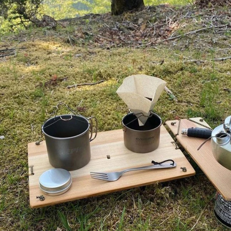 طاولة خشبية خفيفة الوزن قابلة  - مراجعة Tea Coffee Set Up وسعره