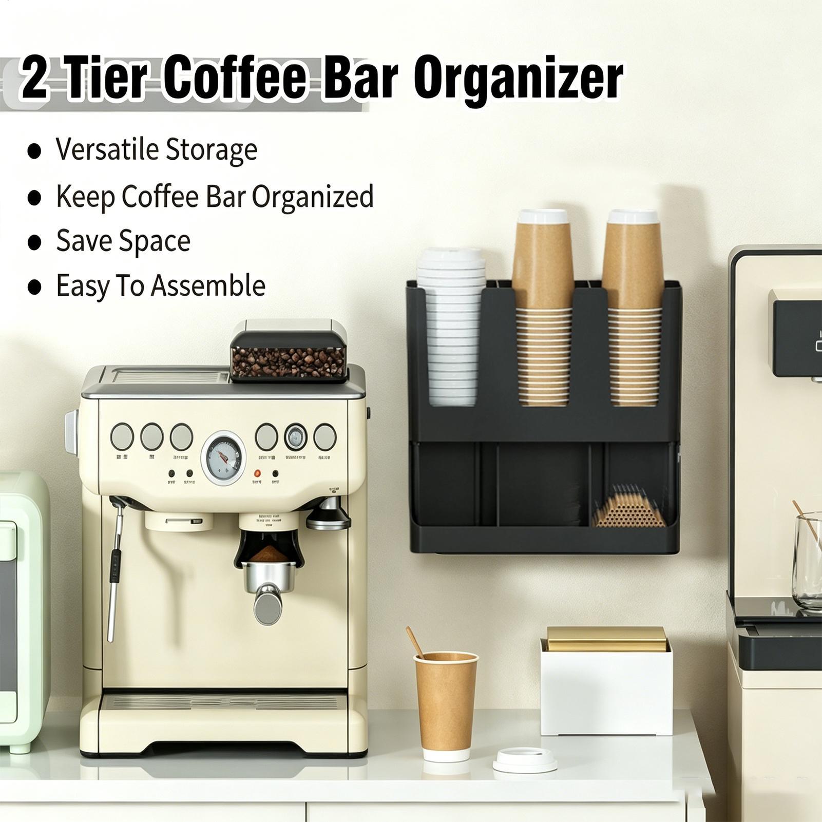 منظم أدوات القهوة بـ 6 أقسام،  - مراجعة Tea Coffee Set Up وسعره